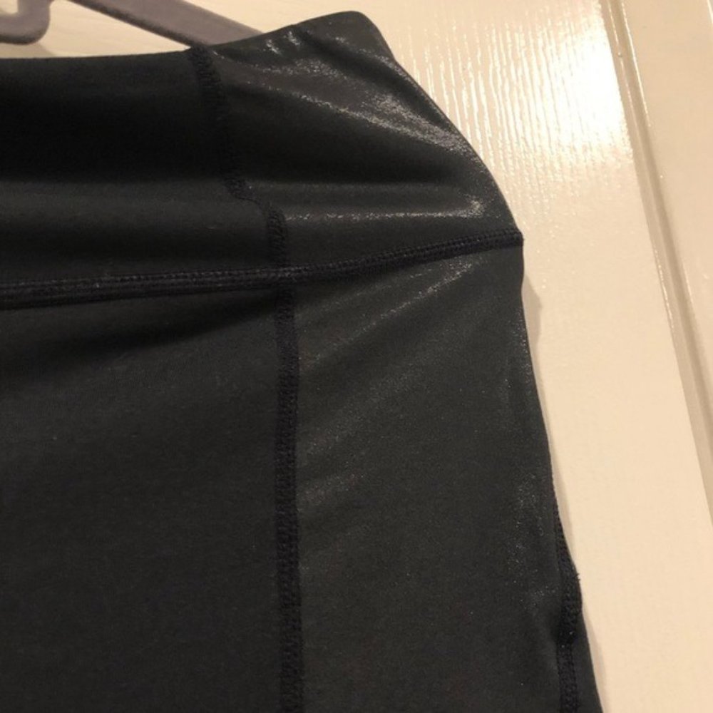 Zella Lived In Panel Coated Leggings Black Mesh Large - Picture 11 of 16